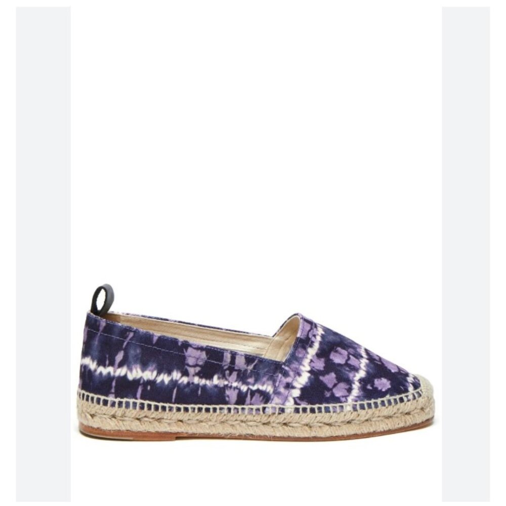 Altuzarra Kenda Shoes Womens Size 7.5 Purple Ikat Espadrille Flats Slip On